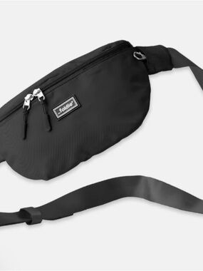 Foldie Black Nylon Crossbody Waist Bag - Hands-Free Convenience